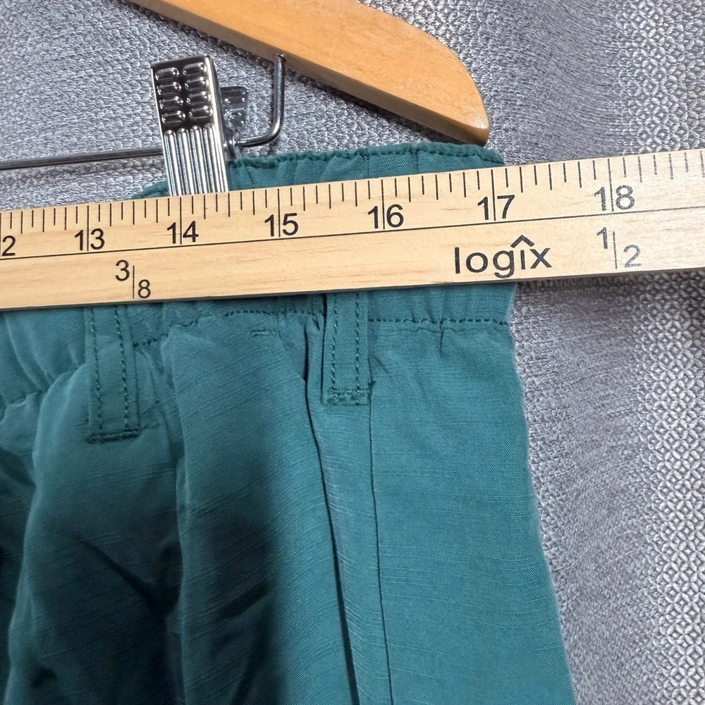 Free People Teal Green Wide Leg Pleated Trousers‎ Elastic Waist Size XL